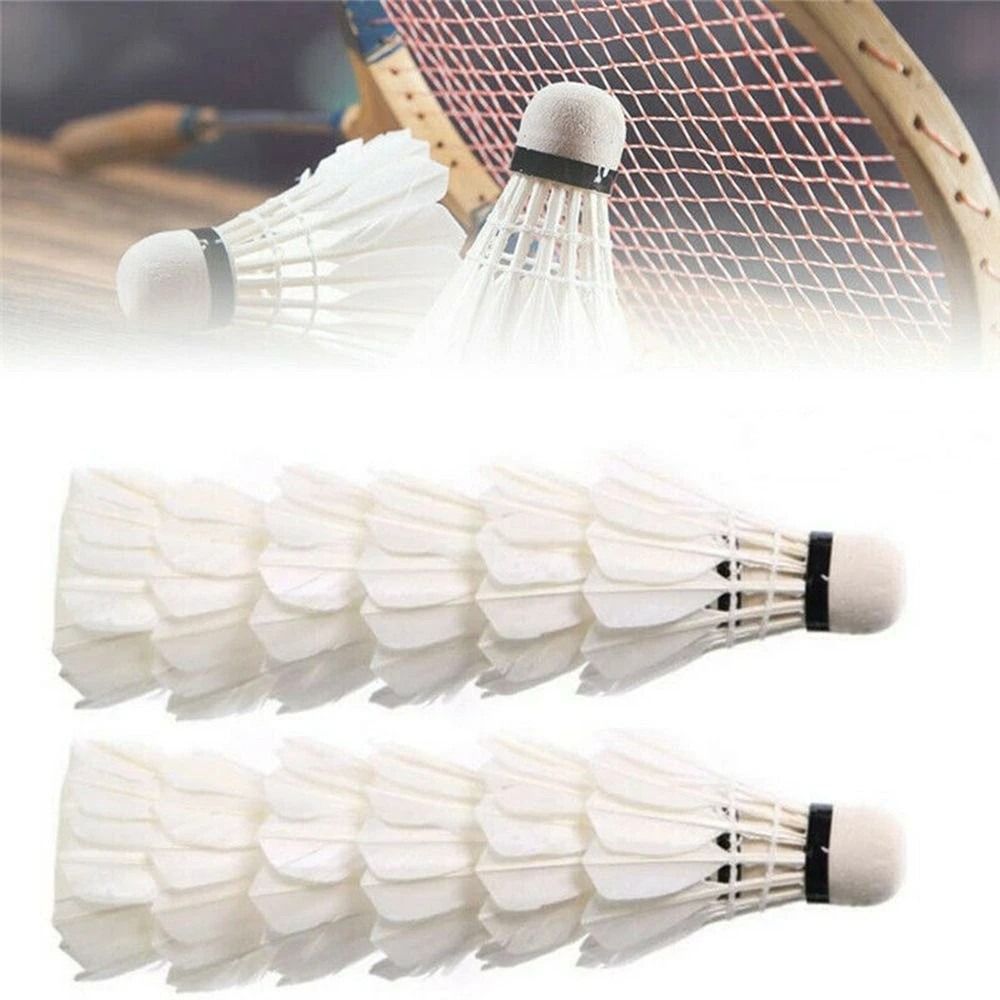 3/6/12Pcs New White Badminton  - Feather Shuttlecock ulasan dan harga