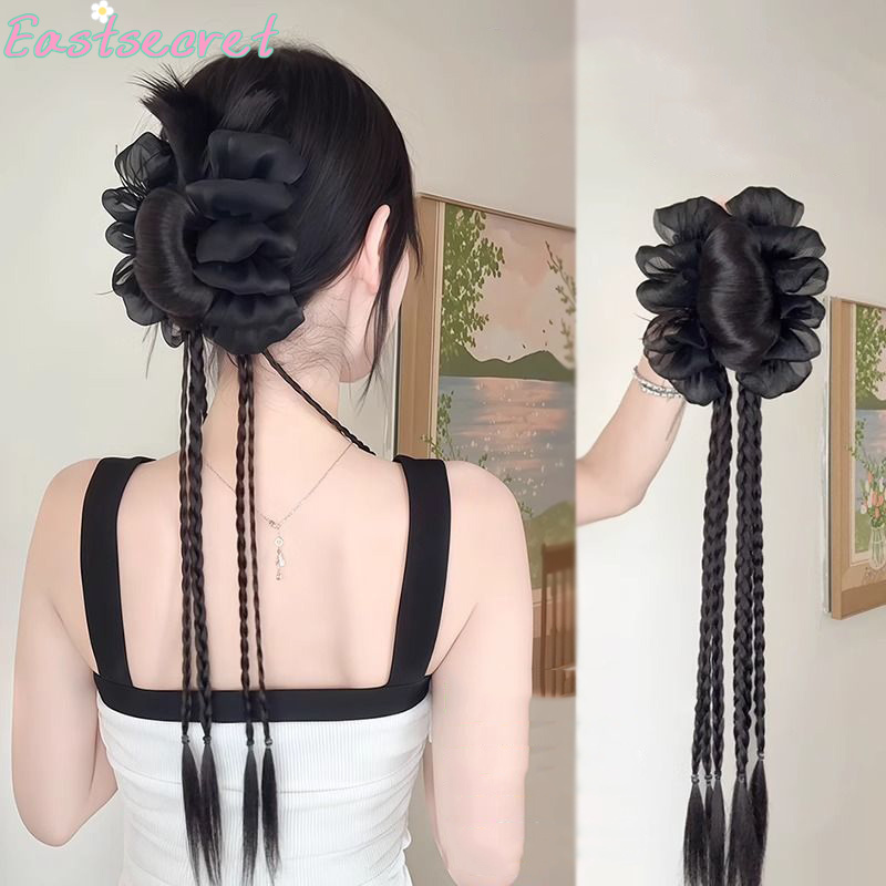 Black Bow Half-tie Hair Claw C - Feather Shuttlecock ulasan dan harga