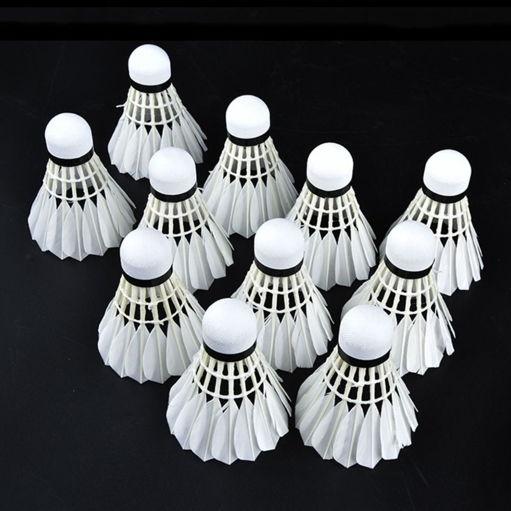 3/6/12Pcs New White Badminton  - Feather Shuttlecock ulasan dan harga